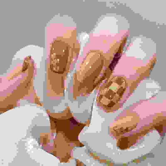 Parches de Uñas Adhesivos Kurixiang Latte - Diseño Pull Wear - Image 6