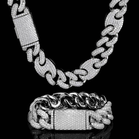 Cadena Cubana Pig Nose Hip Hop 20mm - Collar y Pulsera 3 en 1 - Image 5