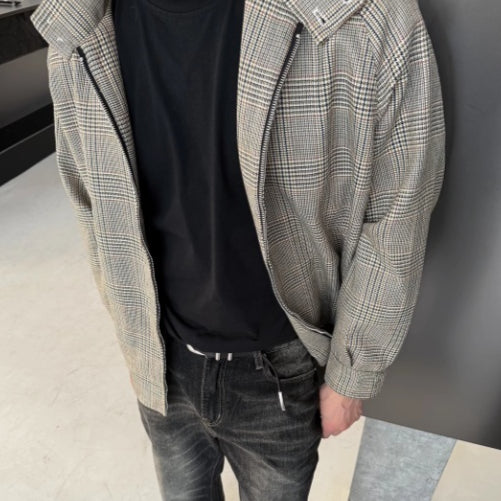 Abrigo Casual Retro Holgado con Solapa para Hombre