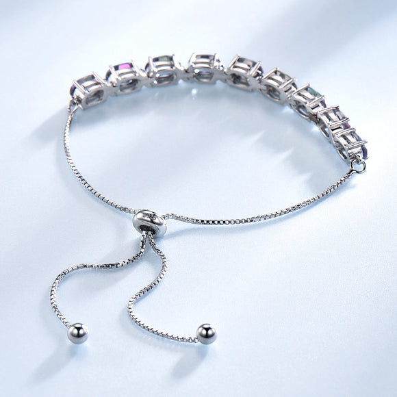 Pulsera de Topacio Ajustable en Plata 925