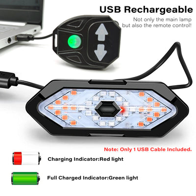Luz de Giro para Bicicleta con Carga USB y Bocina - Image 4