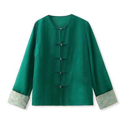 Blusa Retro Elegante con Bordado Chino y Botones Decorativos - Image 7
