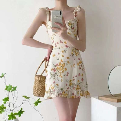 Vestido Suspender Floral Dulce Estilo Francés para Mujer - Image 7