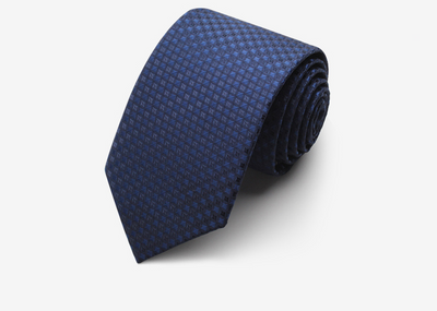 Corbata Azul Marino Degradado Cuadros 7cm - Elegancia Casual para Negocios - Image 8