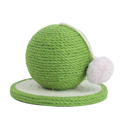 Rascador de Sisal para Gatos con Columna Cilíndrica y Bola de Desgaste - Image 7