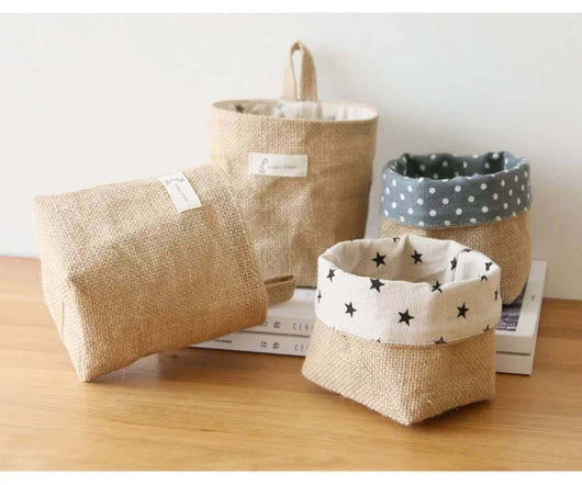 Bolsa de Almacenamiento de Yute para Baño y Escritorio - Image 14