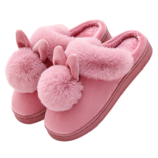 Pantuflas de Algodón Suave con Orejas de Conejo - Cómodas para Parejas - Image 9