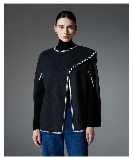 Capa Reversible de Lana Doble Faz con Bufanda Integrada - Image 20