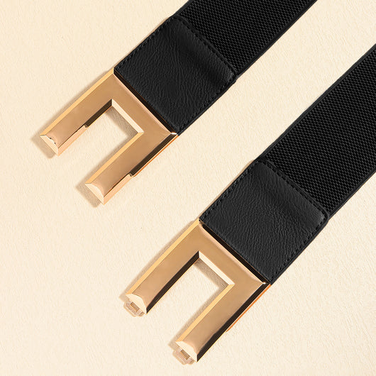 Cinturón Elástico Ancho para Mujer con Hebilla Cuadrada Metálica - Multicolor - Image 12