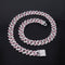 Collar para Hombre en Aleación con Dije de Diamante Azul Polvoso y Cierre de Bisagra