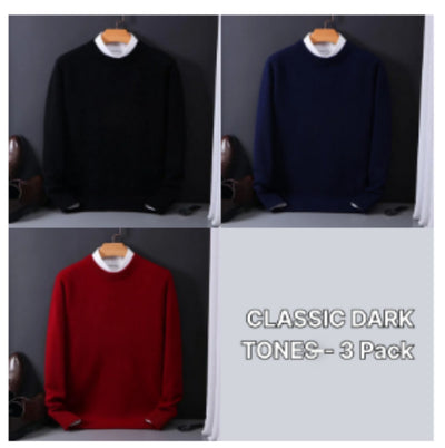 Suéter Holgado para Hombre Cuello Redondo Tejido Base Oversized - Image 22