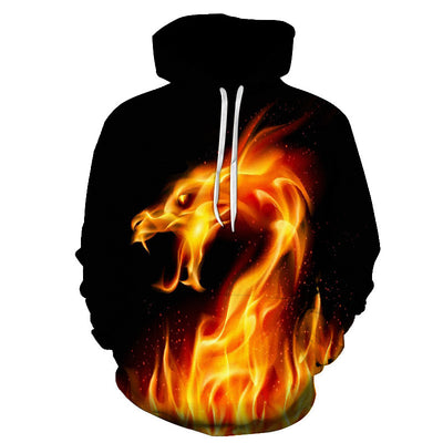Sudadera con Estampado 3D Llamas Digitales Multicolor - Image 3