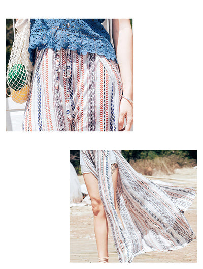 Pantalones Sueltos de Cintura Alta con Rayas - Image 9