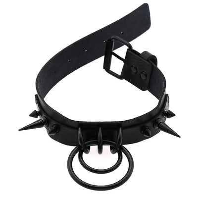 Collar Choker Punk con Remaches y Hebilla - Unisex Negro - Image 14