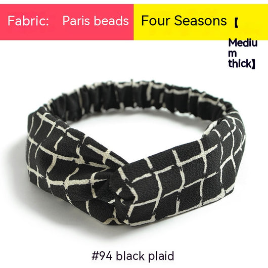 Diadema Bohemia Elástica de Gasa Cruzada para Mujer - Image 38
