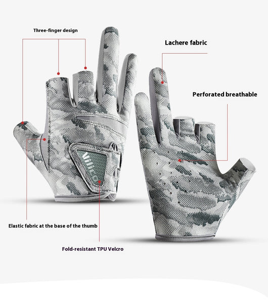 Guantes de Pesca Profesionales con Protección Solar y Tres Dedos Expuestos - Image 9