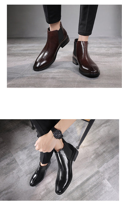 Botas Martin Puntiagudas de Cuero para Hombre - Estilo Británico Premium - Image 13