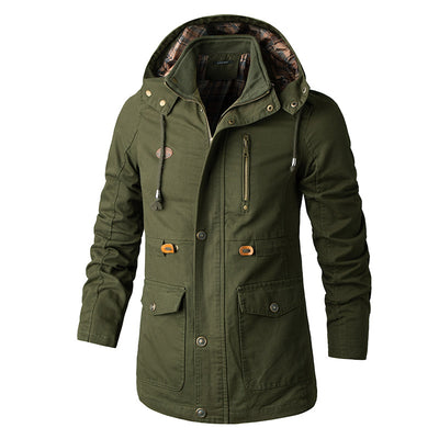 Chaqueta Cortavientos Capucha Tallas Grandes Hombre Europeo Americano - Image 4