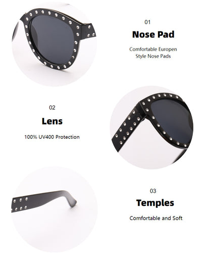 Gafas de Sol Grandes con Strass Estilo Europeo y Americano para Mujer - Image 30