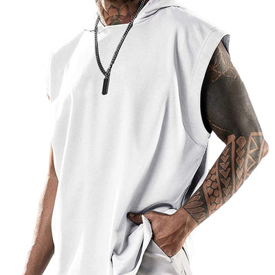Chaleco Deportivo Holgado sin Mangas con Capucha para Hombre - Image 5