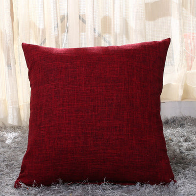 Funda de Almohada de Lino Natural Color Sólido para Sofá y Cama - Image 3