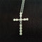 Crystal Cross Pendant Plateado Plated Necklace Women Plateado