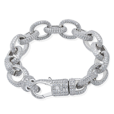 Pulsera para Hombre con Botón Ovalado Retorcido Grande - Image 7