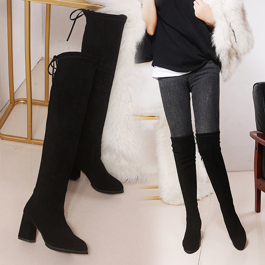 Botas Elásticas de Tacón Alto para Otoño