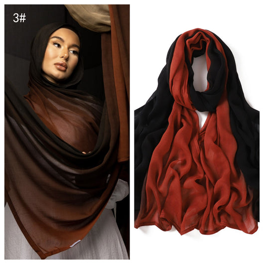Foulard Ligero de Rayón con Degradado Pintado a Mano - Protección Solar - Image 8
