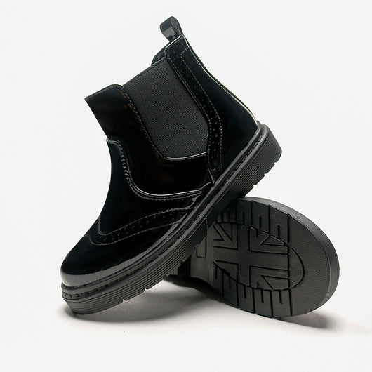 Botas Cortas Negras para Niñas con Cierre Lateral - Image 13