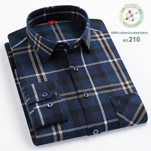 Camisa Casual de Cuadros para Hombre con Cuello Cuadrado - Image 14