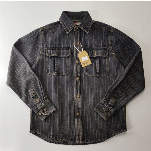 Camisa Denim Vintage Lavada para Hombre - Estilo Casual Americano - Image 5
