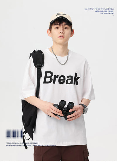 Camiseta Vintage Suelta de Verano con Estampado de Letras para Hombre - Image 21
