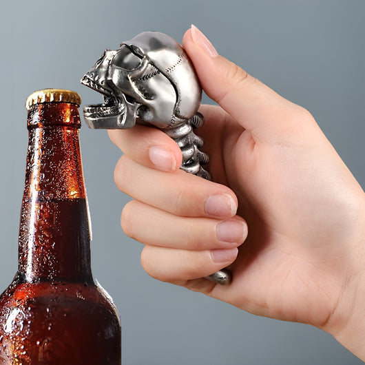 Abridor de Botellas de Acero con Calavera para Halloween - Image 3