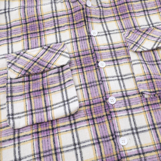 Chamarra Tipo Camisa a Cuadros con Capucha para Hombre - Image 4