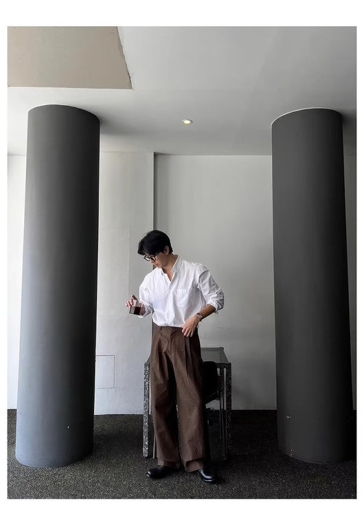Camisa Suelta de Manga Larga para Hombre - Primavera y Otoño - Image 17