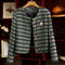 Chaqueta Suelta de Rayas Verdes para Mujer - Estilo Casual Moderno