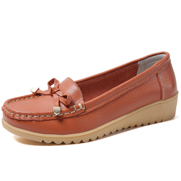 Zapatos Blancos Cómodos para Mujer Adulta con Tacón Inclinado Antideslizante