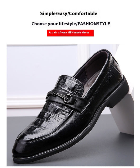 Zapatos de Cuero Cowhide Estilo Coreano Talla 36 - Punta Aguda Transpirables para Hombre - Image 10