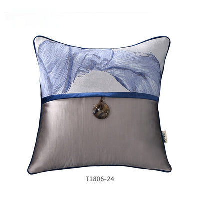 Funda de Almohada Pintura China Azul - Arte Tradicional - Image 10