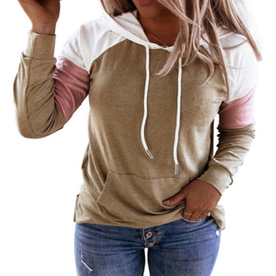 Sudadera Hoodie Suelta con Capucha - Diseño Bicolor Casual - Image 22