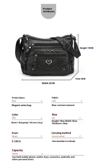 Bolso Mensajero Mujer Grande Multi-bolsillos Capacidad Premium - Image 10