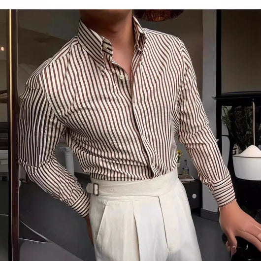Camisa de Algodón Seersucker Primavera para Hombre - Image 2