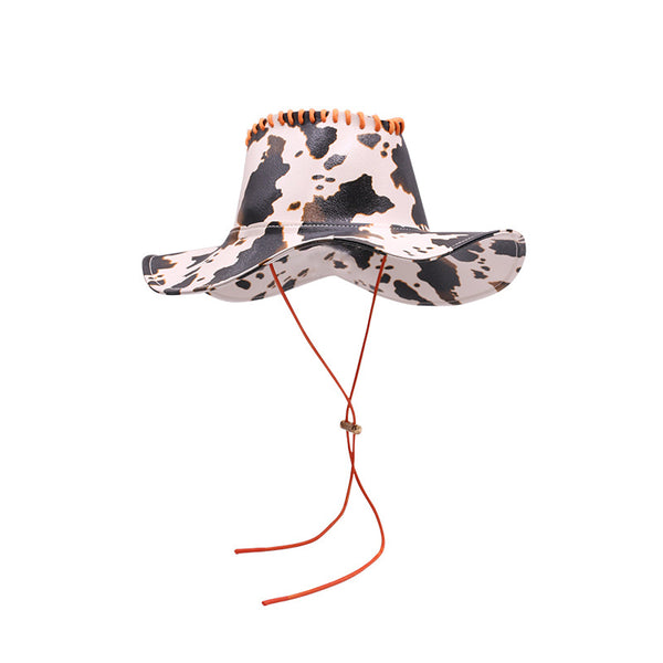 Sombrero Vaquero Retro de Cuero para Mujer
