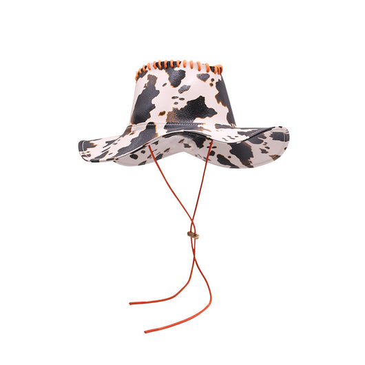 Sombrero Vaquero Retro de Cuero para Mujer - Image 2