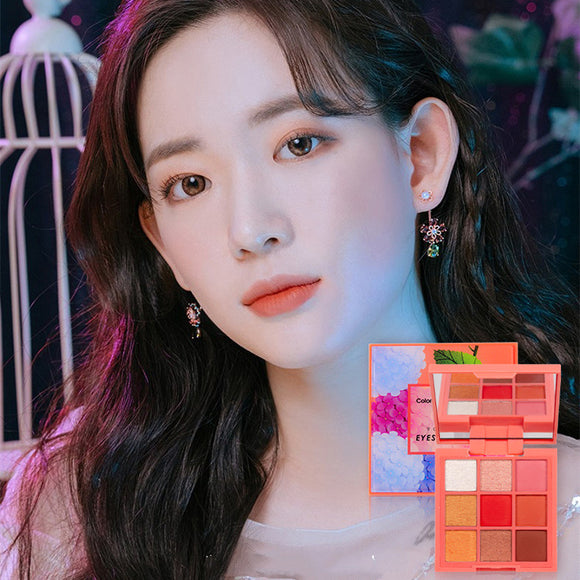 Paleta de Sombras Eyeshadow Tonos Tierra con Brillo y Lentejuelas Calabaza