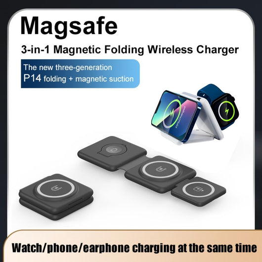 Cargador Inalámbrico Magnético Plegable 3 en 1 - Image 10