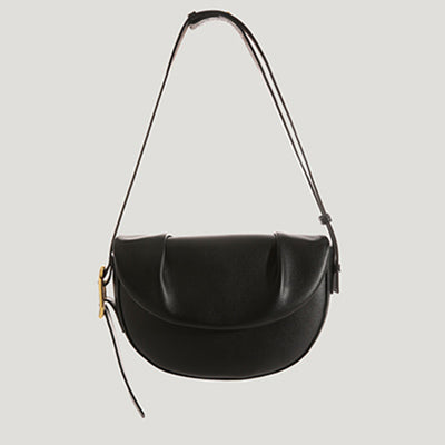 Bolso Bandolera de Cuero Vacuno con Pliegues - Image 4