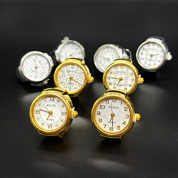 Reloj Anillo Versátil Dorado y Plateado - Diseño Minimalista All-Match