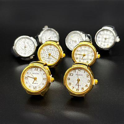 Reloj Anillo Versátil Dorado y Plateado - Diseño Minimalista All-Match